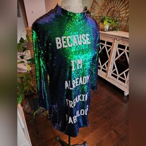 Beautiful sequin shirt dress
